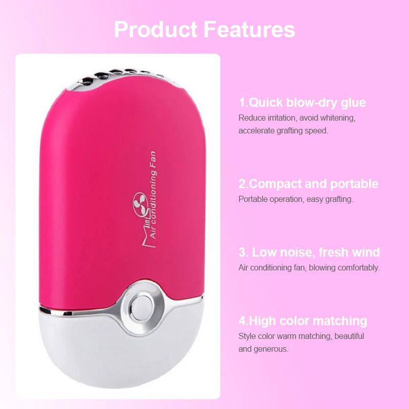USB Mini Wimpers Fan Enten Wimper Tool Lash Lijm sneldrogende Wimper Extension Gewijd Droger Blower Make-Up Accessoires