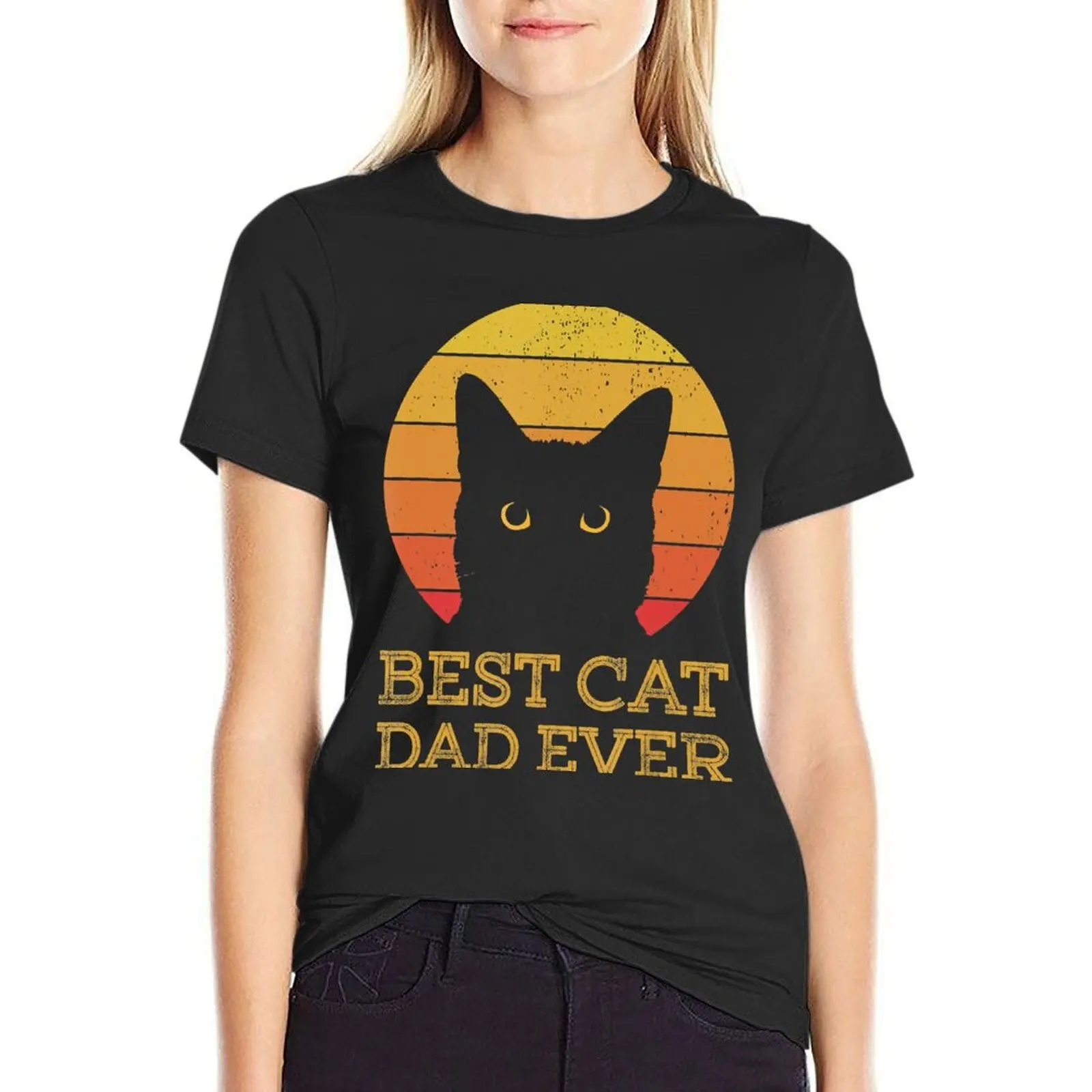 

Best Cat Dad Ever Vintage Funny Cat Daddy Fathers Day T-Shirt blanks aesthetic clothes summer blouses woman 2024