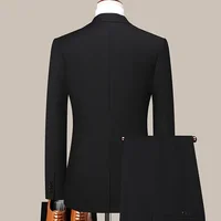 S-8XL (Blazer+ Pants) Men's Fashion Business Casual Outdoor Gentleman Trend Single Breasted Wedding Slim-fit British Style Suit 4