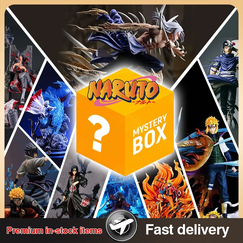 

Новый Наруто Mystery Box, 10 стилей, набор аниме-фигурок Саске Куюби Итачи Мадара, коллекционные игрушки для взрослых и детей