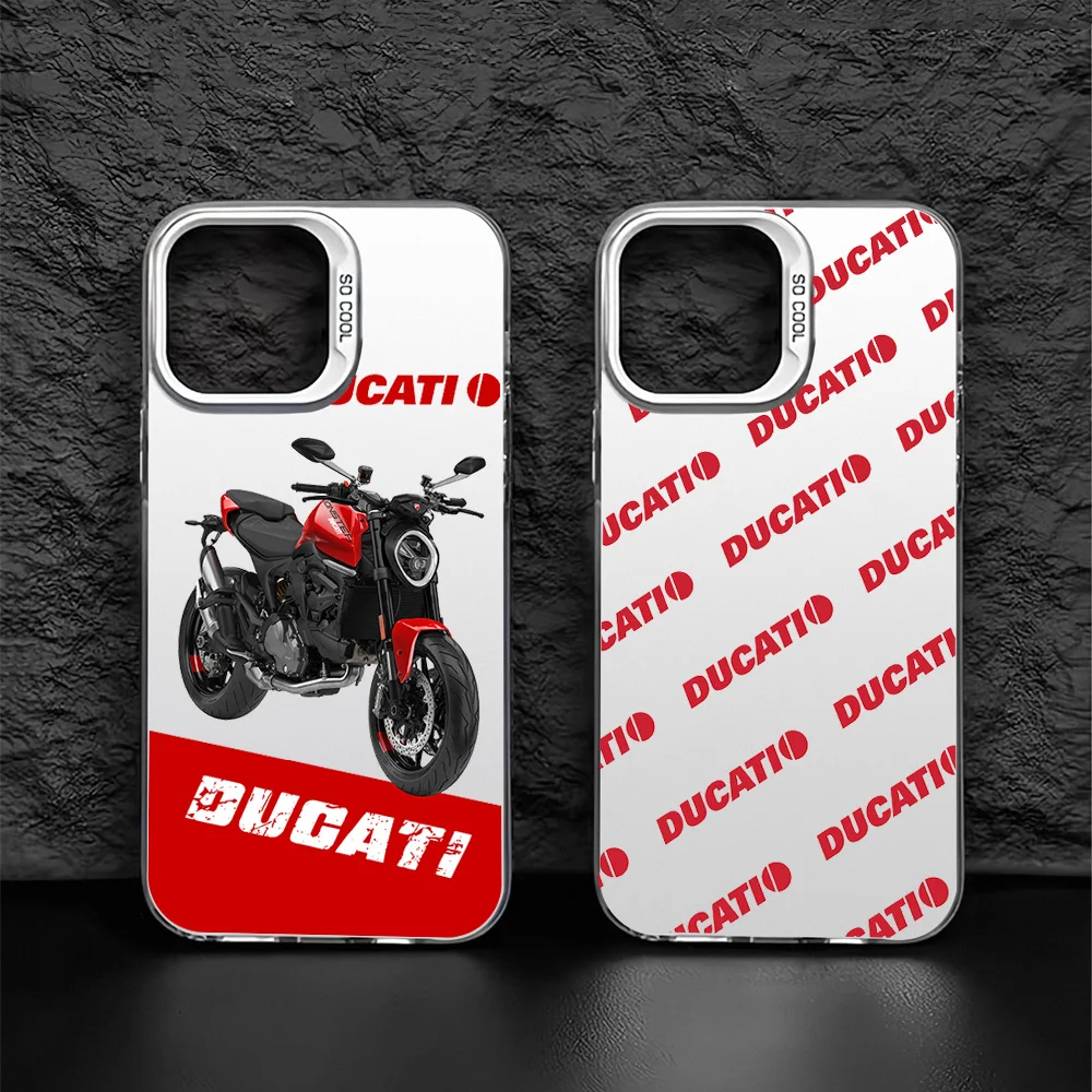 Motorcycle Racing D-Ducatis Phone Case For Samsung Galaxy S24 S23 S22 Plus Ultra FE A71 A55 A54 A53 Laser Cover