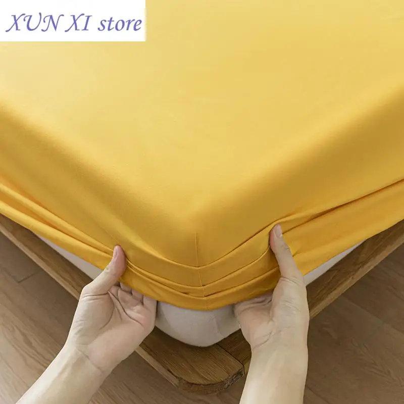 

New Waterproof Mattress Protector Breathable Smooth Mattress Cover Anti-mite Bed Cover Twin Queen King Size Elastic Fitted Sheet