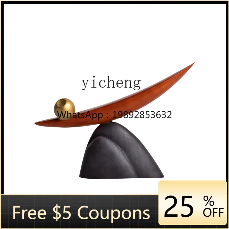 

BJ hotel model room creative light luxury abstract ship wooden art ornament