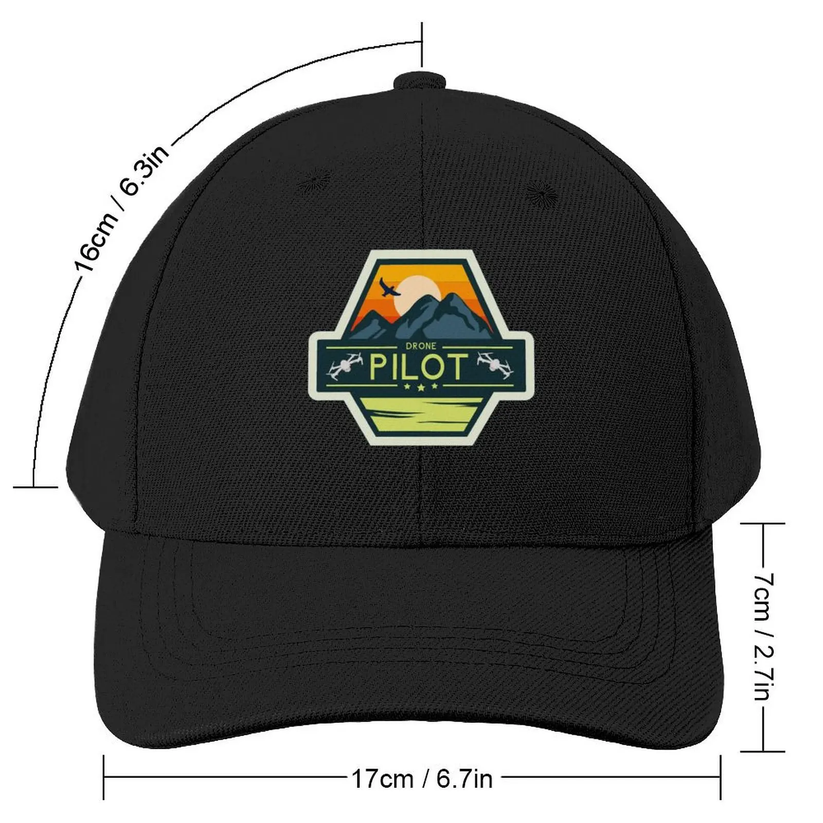 Drone Pilot Logo Baseball Cap black Kids Hat Girl Men's