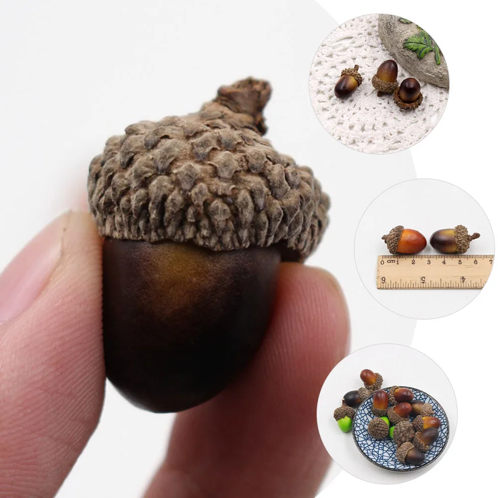 

30Pcs Simulated Acorn Ornaments Mini Artificial Acorn Decoration for Christmas Tree Garlands Wreath DIY Crafts Supplies