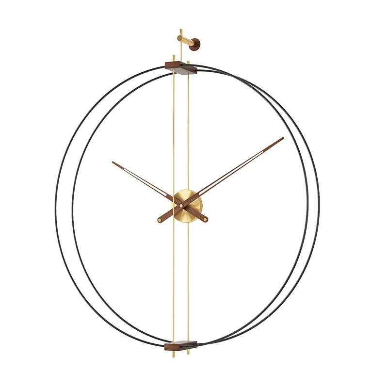 Living Room Large Wall Clock Luxury Silent Modern Kitchen Pared Metal Decor