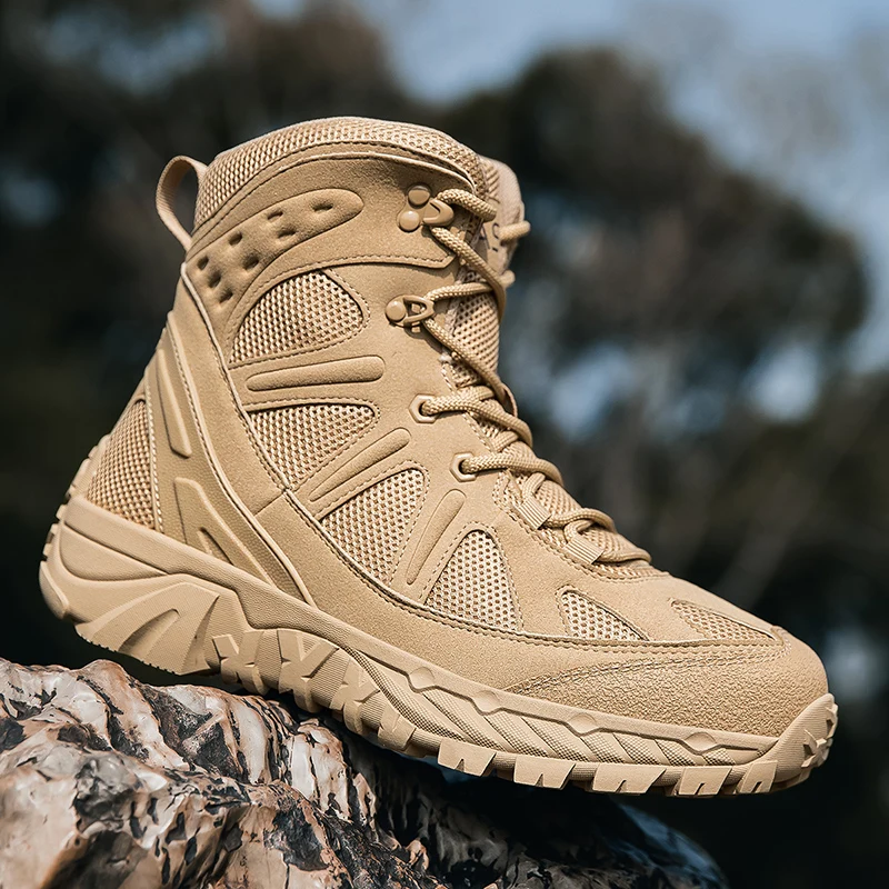 Original Brand Comfortable Mid-Top Mountaineering Boot Top Quality Wearable Outdoor Hiking Shoe Anti Slip Mountain Climbing Shoe