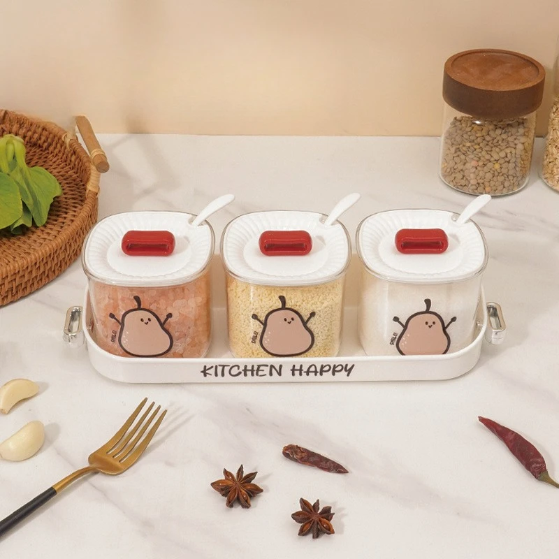 

Multi-functional Condiment Organizer Set - Includes Various Divisions for Salt and Spices, Adds Luxury to Any Kitchen