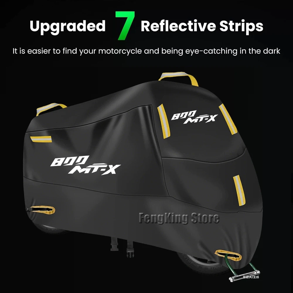 สำหรับ CFMOTO 800MT-X 800 MT-X 800MTX 800mt-x ผ้าคลุมรถจักรยานยนต์ ป้องกันรังสียูวี กันฝุ่น กันหิมะ สำหรับใช้งานกลางแจ้ง กันฝน