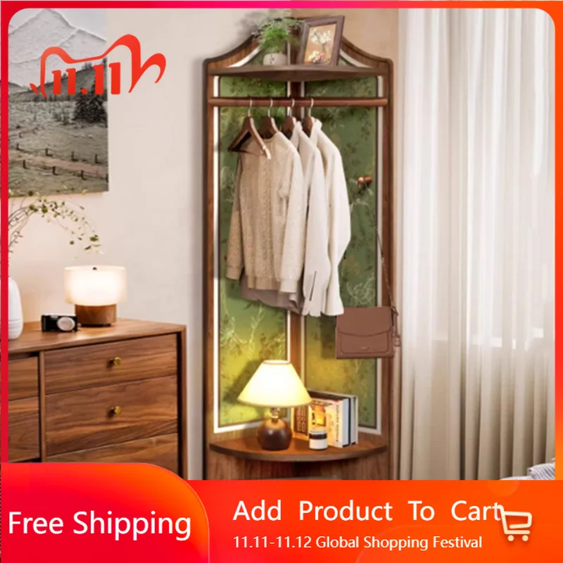 

Wooden Nordic Coat Racks Luxury Wardrobes Clothes Coat Racks Bedroom Cabinet Display Garment Arara De Roupa Trendy Furniture