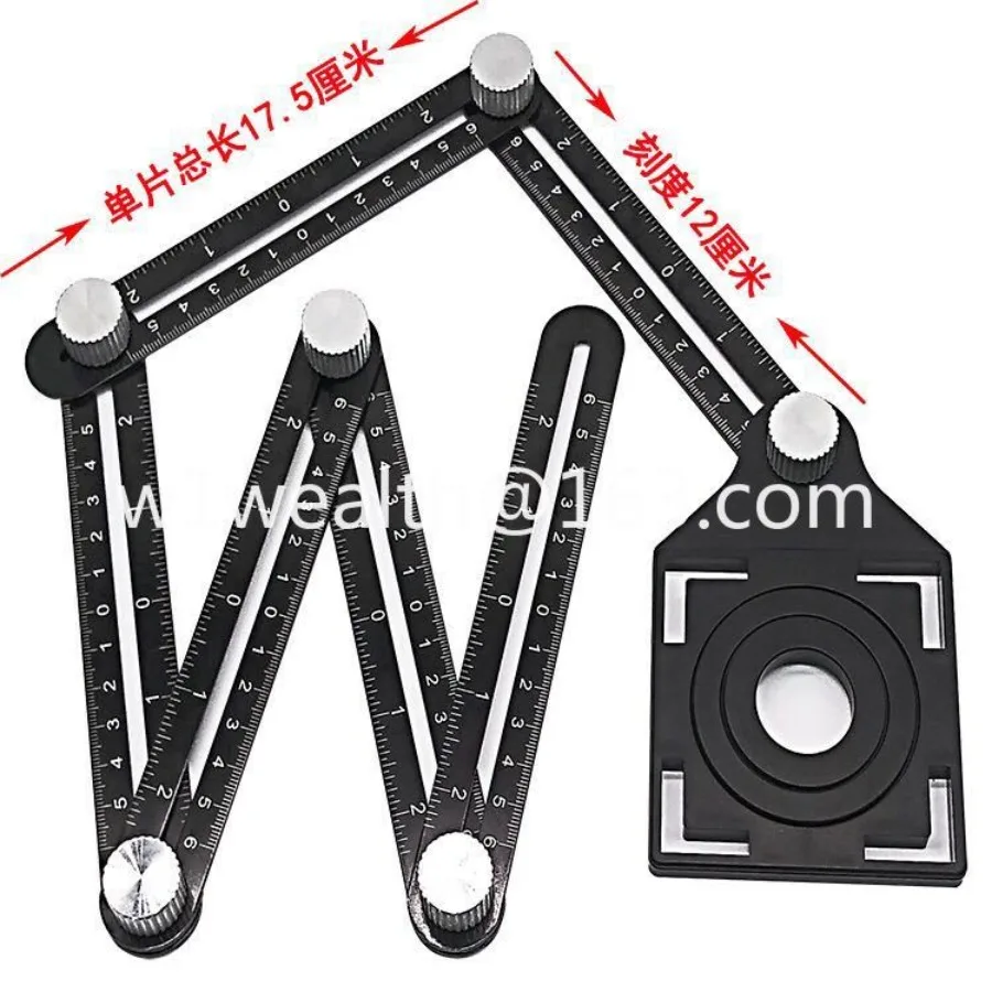 Tile opening positioner Universal six-fold ruler Multifunctional mason tile sticker Tile artifact Stainless steel auxiliary tool