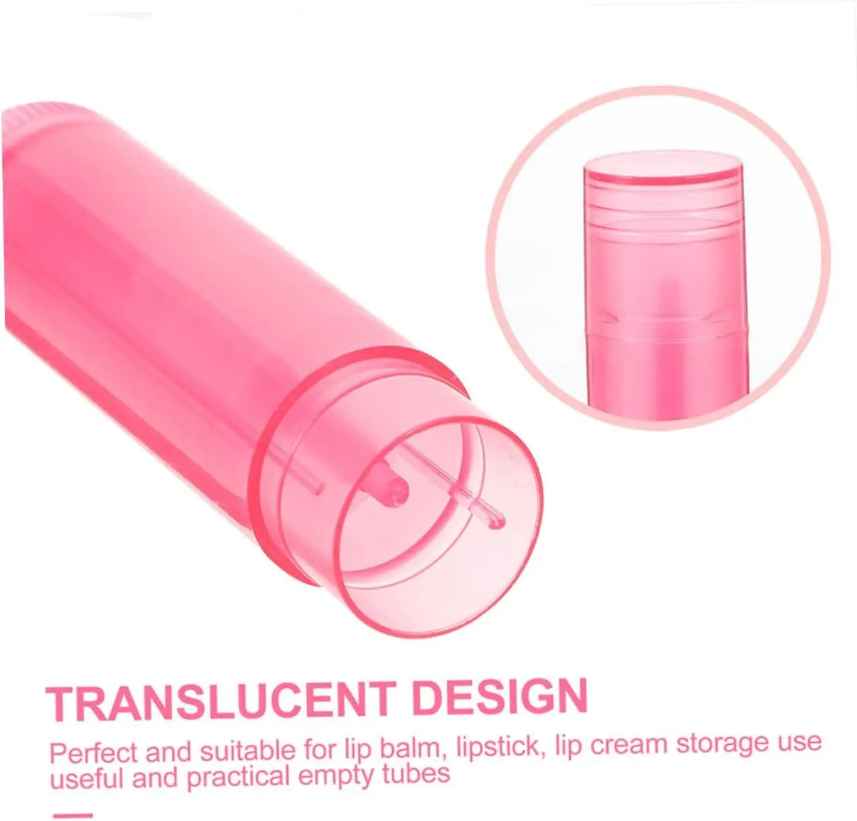 5Pcs/lot 5g 5ml Refillable Lipstick Tube Lip Balm Container Empty Cosmetic Containers Lotion Container Clear Travel Bottle