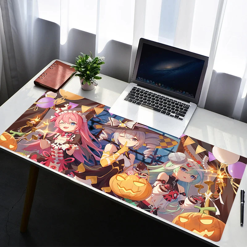 Mouse Pad H-honkai Impact 3 HD Non Slip Rubber Mousepad Laptop Gamer Cabinet Keyboard Pad Office Computer Gaming Desk Mouse Mat