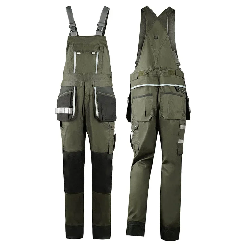 Overalls Tooling Jumpsuit Loose Straight Multi-Pocket Large Size Overalls Work Pants Garden Jumpsuit