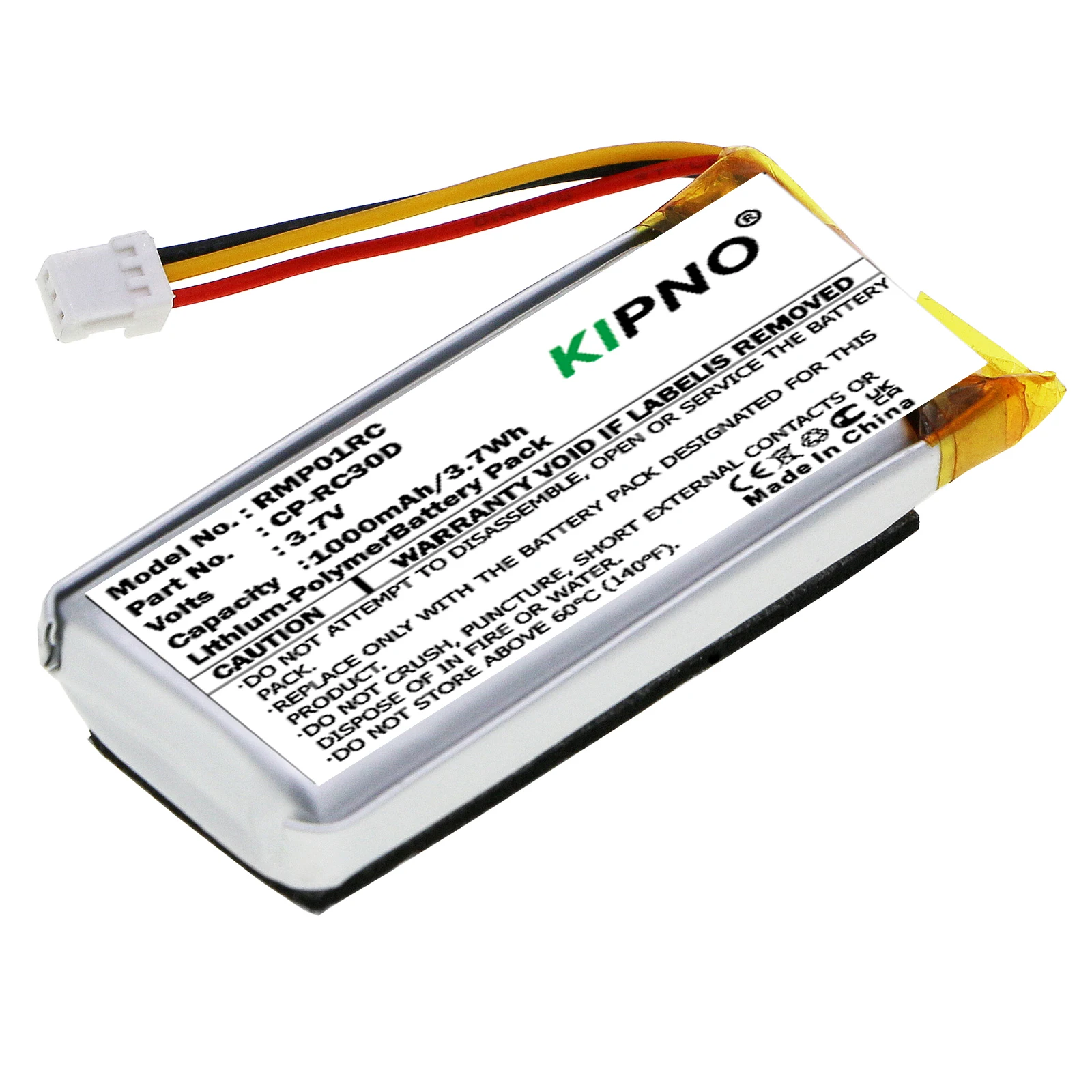 KIPNO 3.7V 1000mAh Keyboard, Mouse Battery CP-RC30D for RAZER NAGA PRO, RZ01-03420, 034200100, BASILISK ULTIMATE, RC30-031701 - view 3