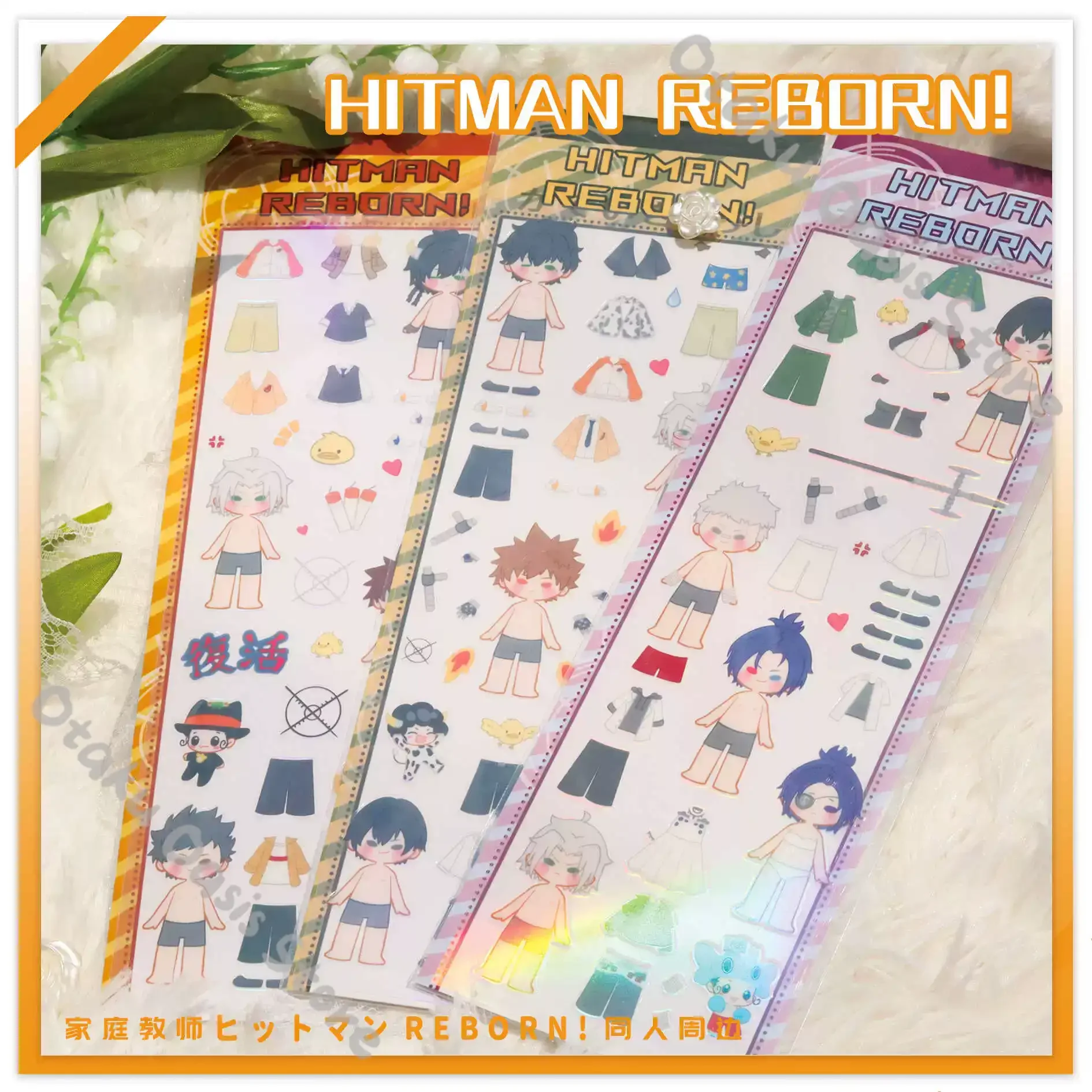 HITMAN REBORN Савада Цуньясиоши 	 Наклейки на ноутбук Gokudera Hayato Hibari Kyouya: высококачественные повседневные декоративные стикеры Kawaii