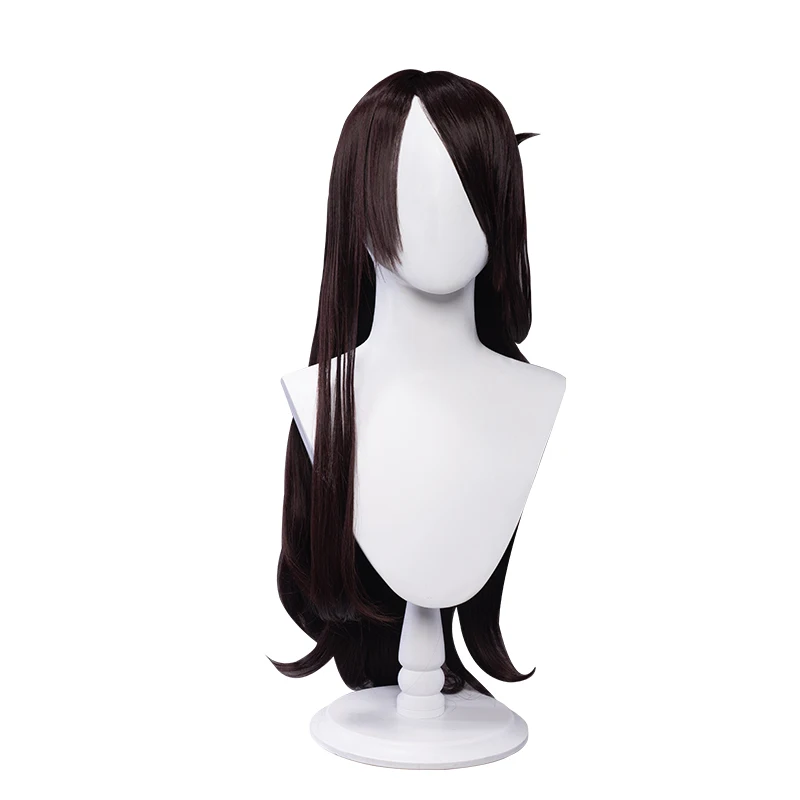 UWOWO Genshin Impact Beidou Cosplay Wig Halloween Beidou Cosplay Hair Brown 70cm Heat Resistant Synthetic Wigs