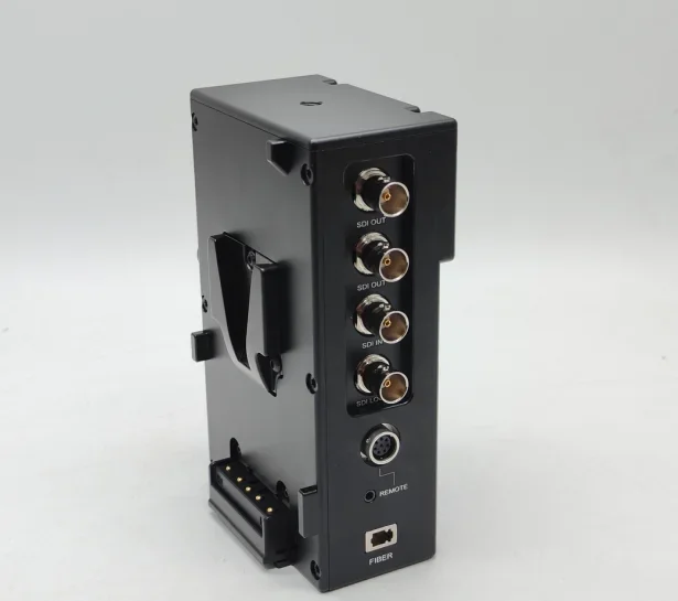 8 PIN and 2.5mm remote 1 channel 12G sdi in , pgm video return lc fiber 10km Fiber Optic Converter transmitter receiver