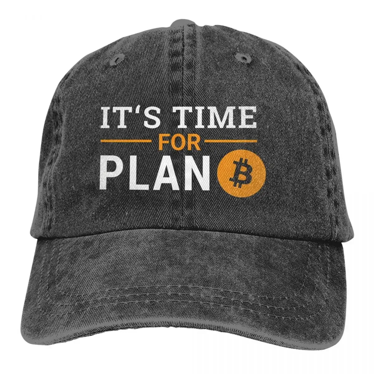 

Washed Men's Baseball Cap It's Time For Plan B Bitcoin Trucker Snapback Caps Dad Hat Cryptocurrency Golf Hats