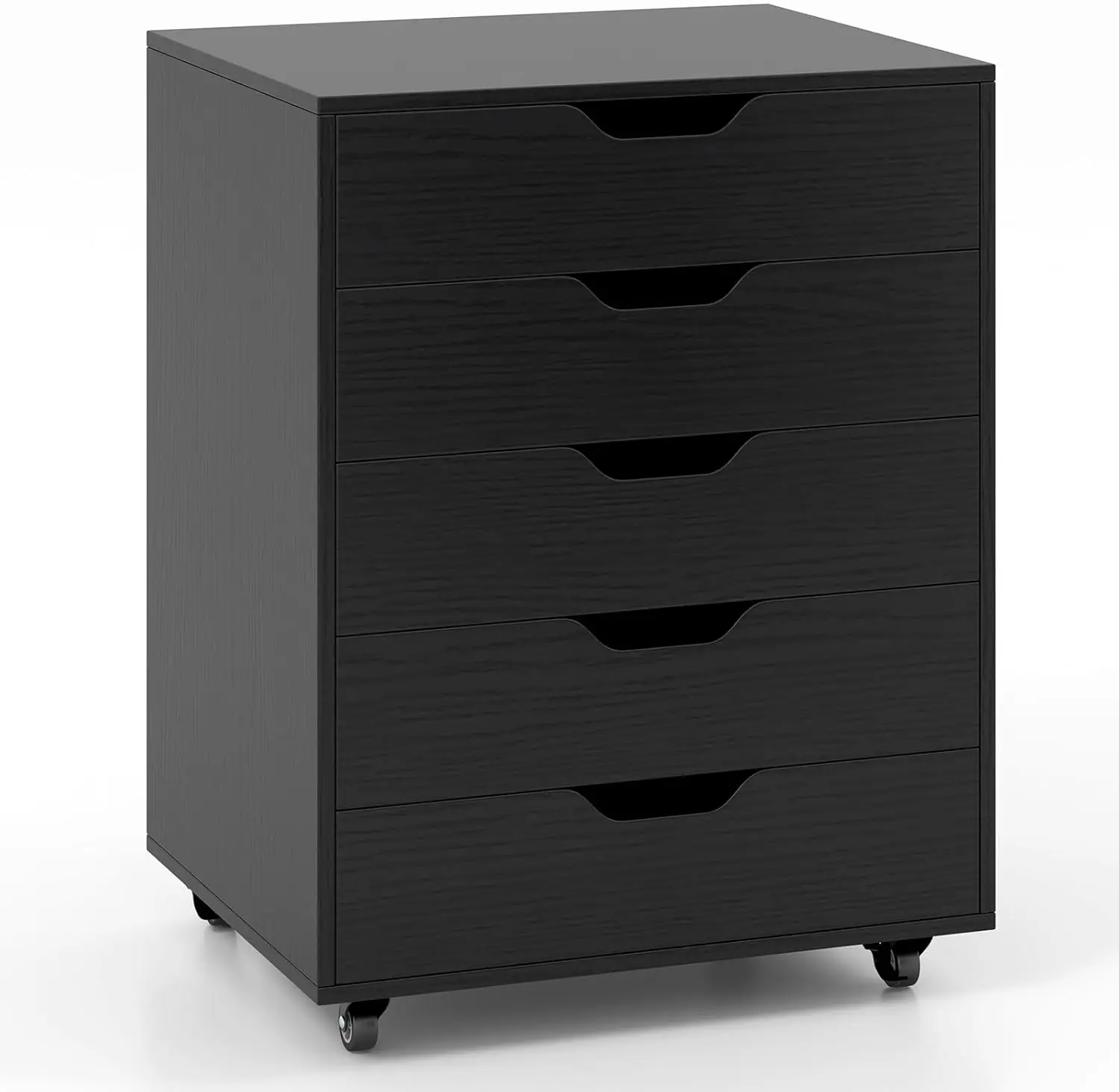 Giantex 5-Drawer Storage Cabinet, Mobile File Cabinet With Drawers, Wheels, Rolling Lateral Filing Cabinet Under Desk, Chest Of