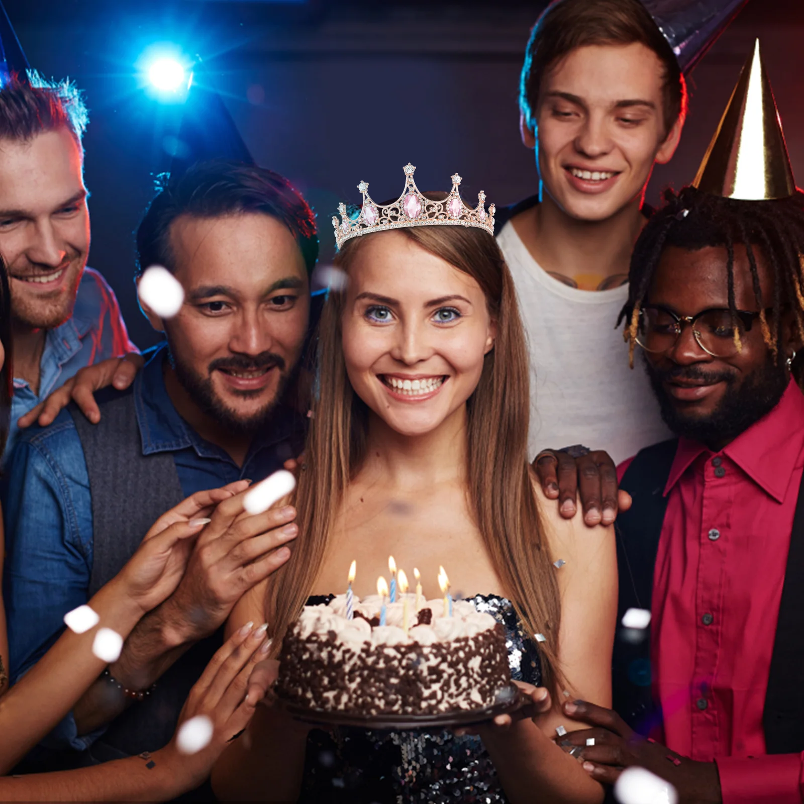 

2Pcs Bride Crowns Alloy Rhinestone Tiaras Wedding Bridal Hair Accessories Stable Comb Design for Party Prom Bride Crown