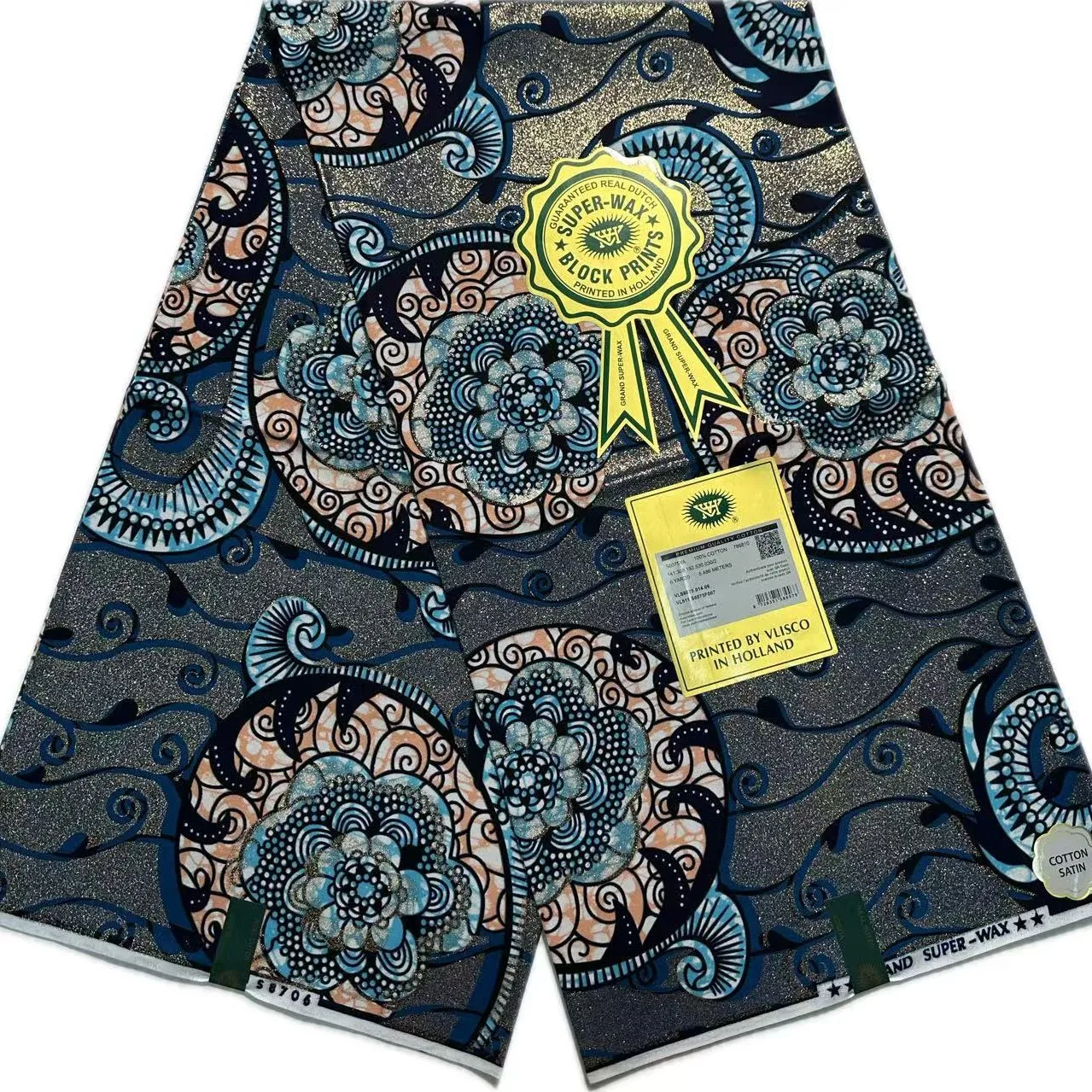 Nouveau Grand or cire 100% coton doux Batik haute qualité Original garanti véritable tissu de cire africaine Nigeria femmes Pagne