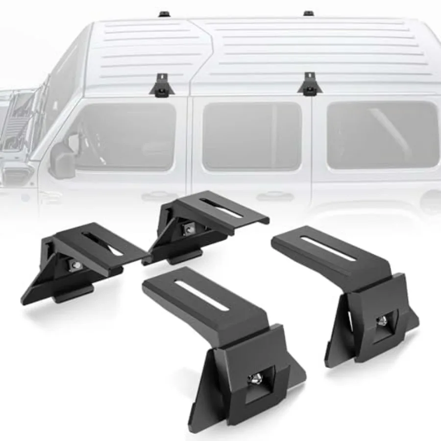 

Кронштейны для крепления на крышу для Wrangler JL JK 2007-2024, Gladiator JT, Cherokee XJ 1984-2001, черные, из прочного алюминиевого сплава, легкие