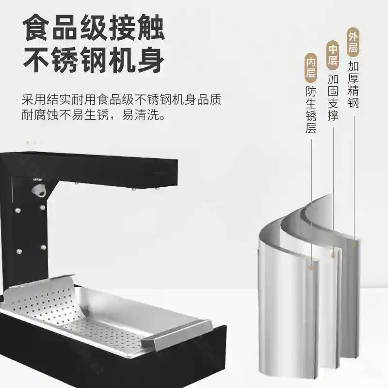 750W Commercial Food Heating Lamp Countertop French Fry Food Warmer 104 122°F For Chip Buffet Kitchen Restaurant Food Keeping