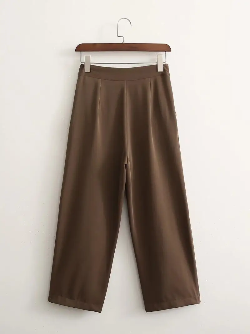 Slimming Harlan Pants Street Style High Waist Casual Trousers Multi-Layer Design Spring  New Arrival Women's Fashion