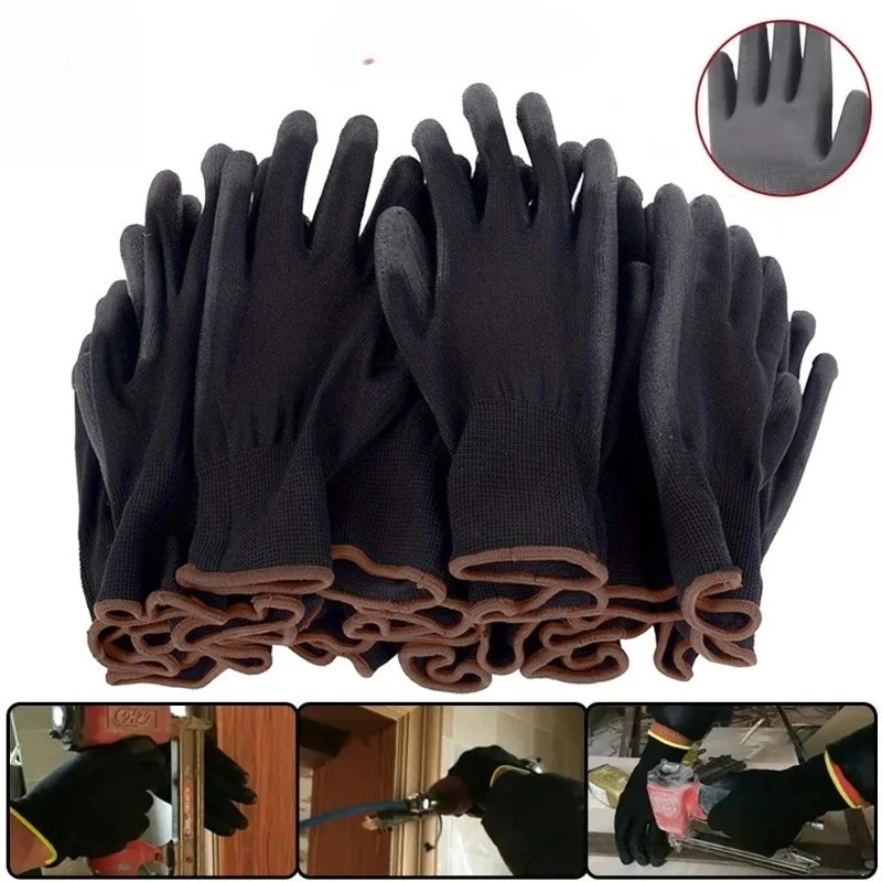 

2/5 Pairs Protective Work Gloves Wear-resistant Non-slip Anti-static Gardening And Woodworking Machinery Safety Work Gloves