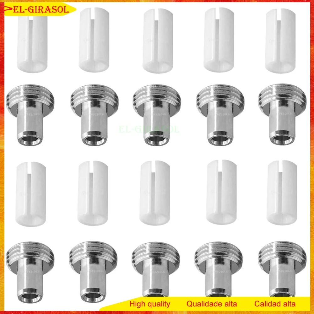 

Original 10pcs Ceramic Tube Sleeves and 10PCS Metal Head Connector Adapters for Fiber Optic Visual Fault Locator FTTH