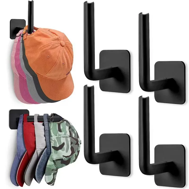 Baseball cap adhesive hook can hold multiple baseball caps, L-shaped multifunctional strong adhesive hook, no punching, storage