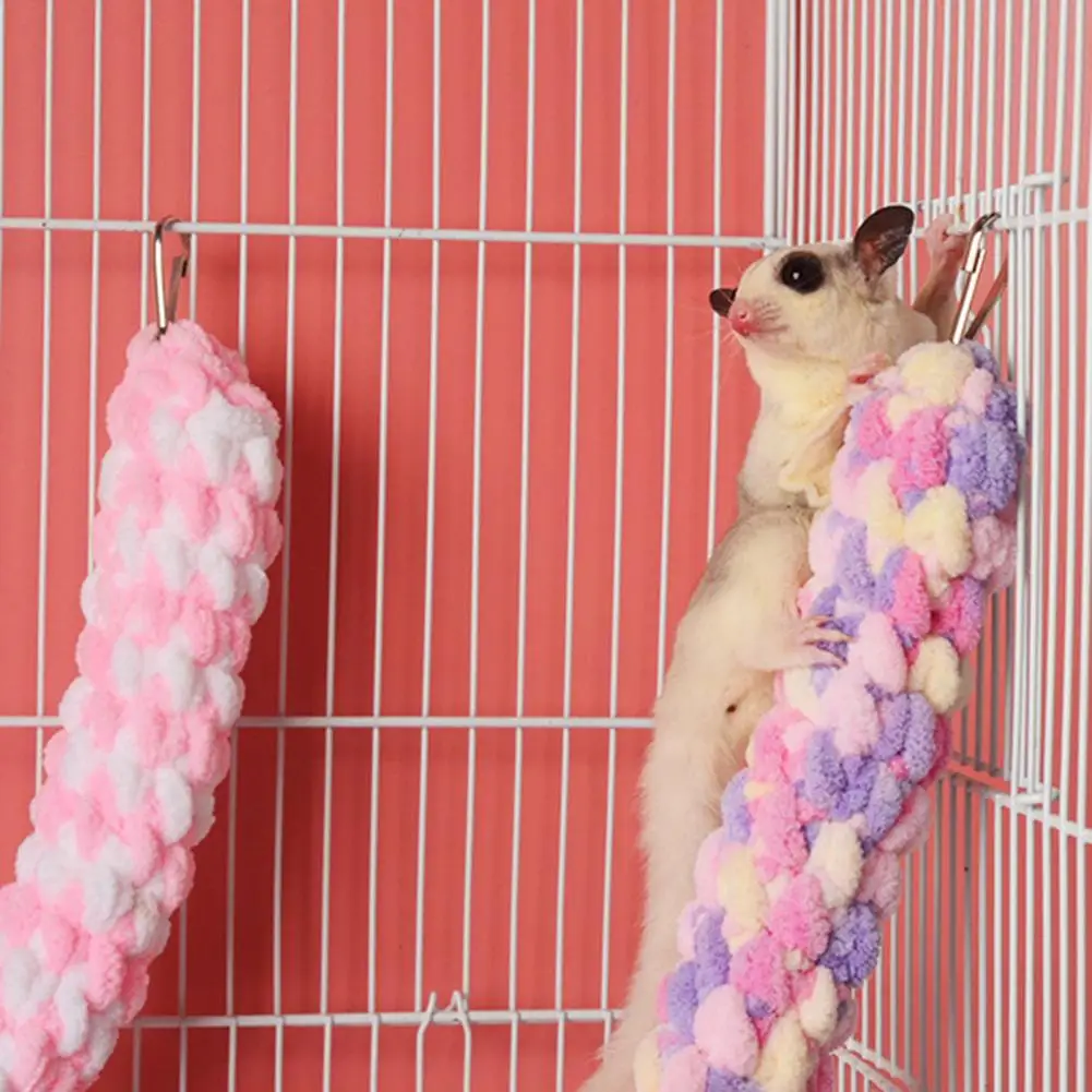 60cm Hamster Swing Toy Guinea Pig Parrot Climbing Rope Chew Toy Sugar Glider Hammock Swing Hanging Toy Parrot Hanging Rope Toy