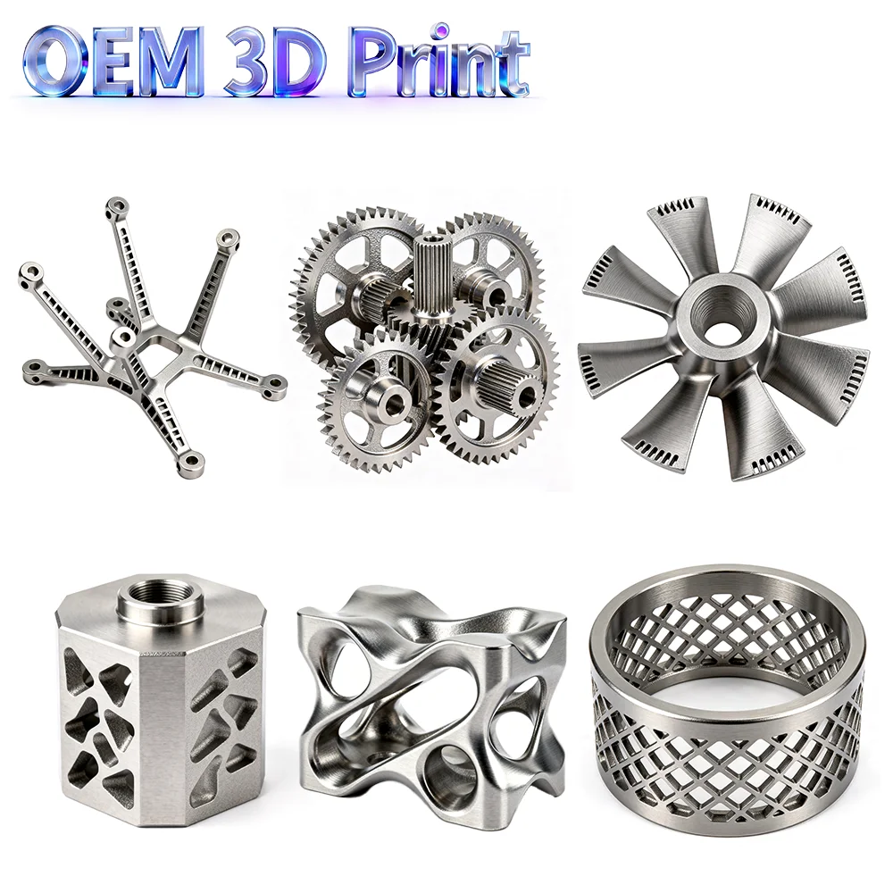 OEM Nickel-Based Alloy 3D Printing Services Metal Resin Plastic SLM Metal 3D Printers Powder Parts Titanium Alloy Aluminum Alloy