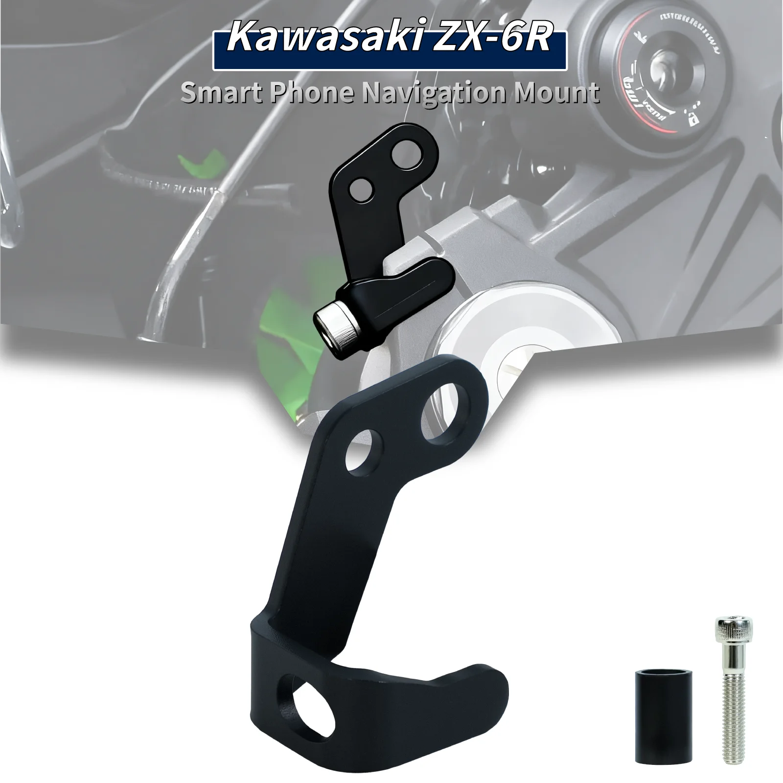 

Motorcycle Phone Mount for Kawasaki Ninja ZX-6R ZX636 GPS Navigation Mount Aluminum Alloy Motorcycle Accessories