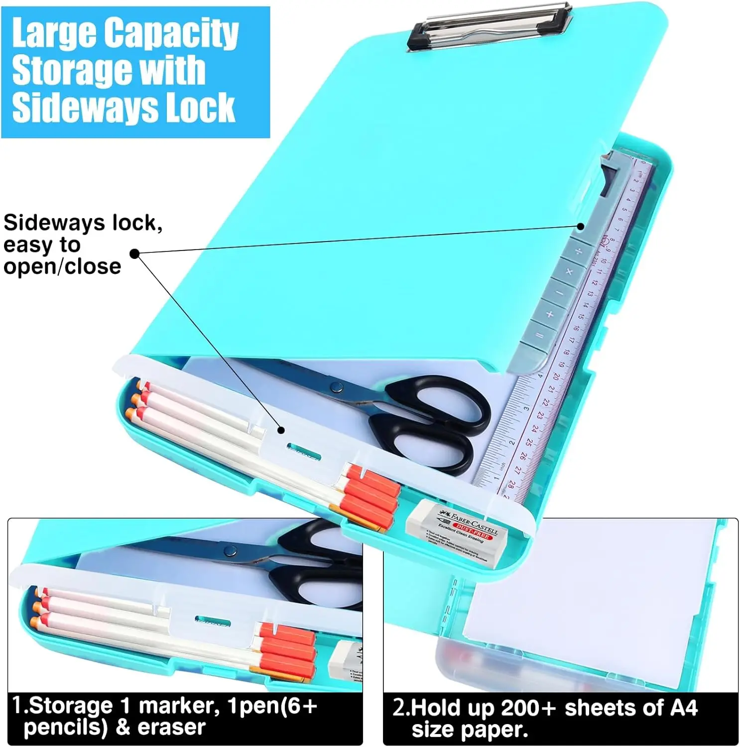 High Capacity Storage Clip Board Box Clipboard Wtih Pen Holder File Box Nursing Teacher Clipboard Folder for Office School Work