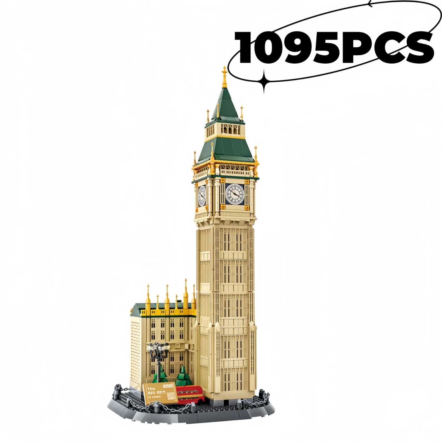 

1095 деталей MOC Новый конструктор «Биг-Бен» (Лондон), архитектурные блоки, игрушки, подарки для детей и взрослых, рождественские подарки