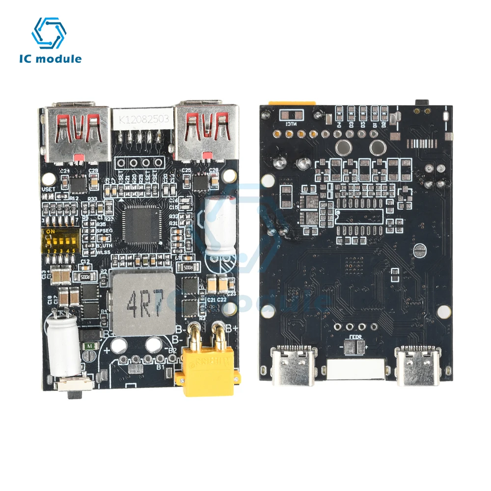 

2-7S 100W Charging Module Dual USB&Type C Fast Charging Mobile Power MotherBoard Support Lithium Battery Lithium Iron Phosphate