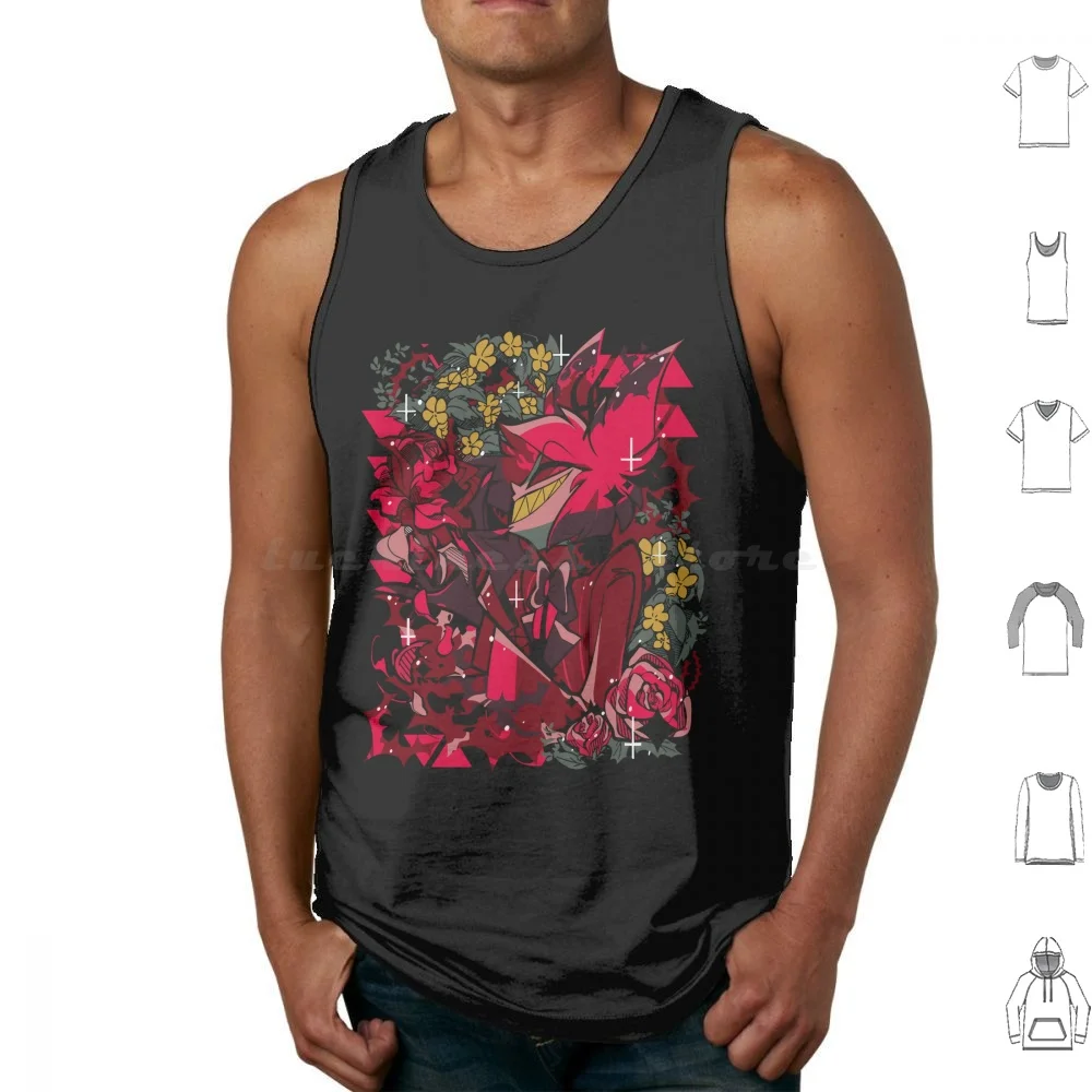 Alastor Spring Tank Tops Vest Sleeveless Alastor Alastor Alastor Radio Demon Lucifer Husk Angel Dust Fat Nugget Vaggie