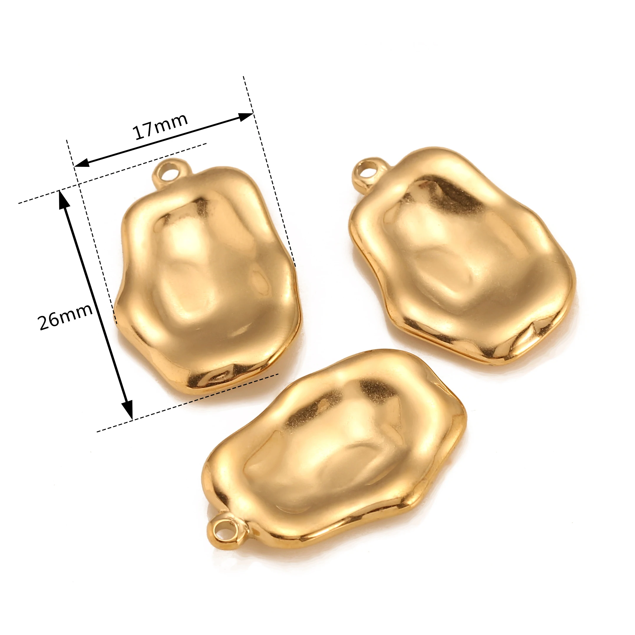 DOOYIO 3pcs/Lot Stainless Steel Irregular Geometry Charms Necklace Bracelet Earring Pendants DIY Jewelry Making Accessories