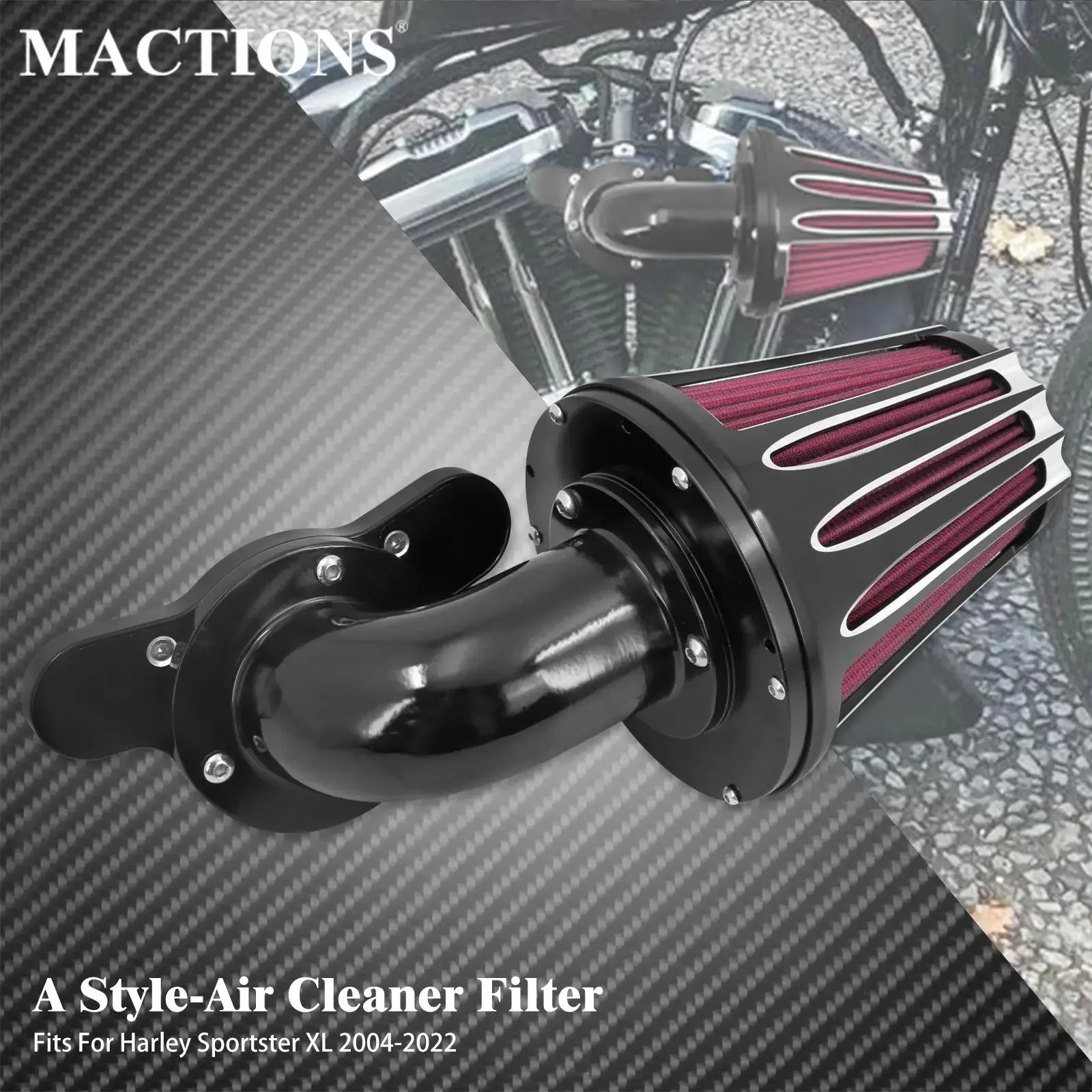 Motorcycle CNC Intake Air Cleaner Filter For Harley Sportster XL 883 1200 48 72 Iron Seventy Two Nightster Custom 2004-2021 2022