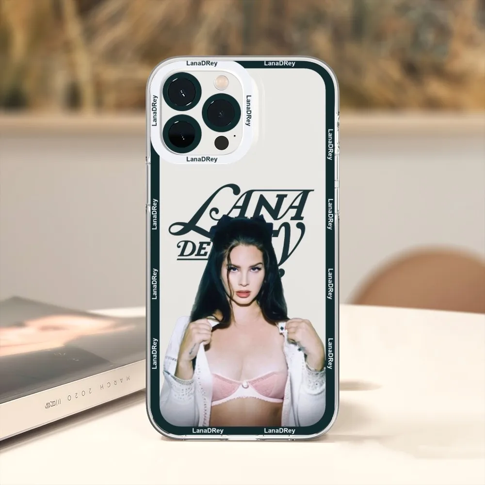 Lana Del Rey Singer Phone Case For iPhone 11 12 Mini 13 14 15 Pro Max Transparent Shell