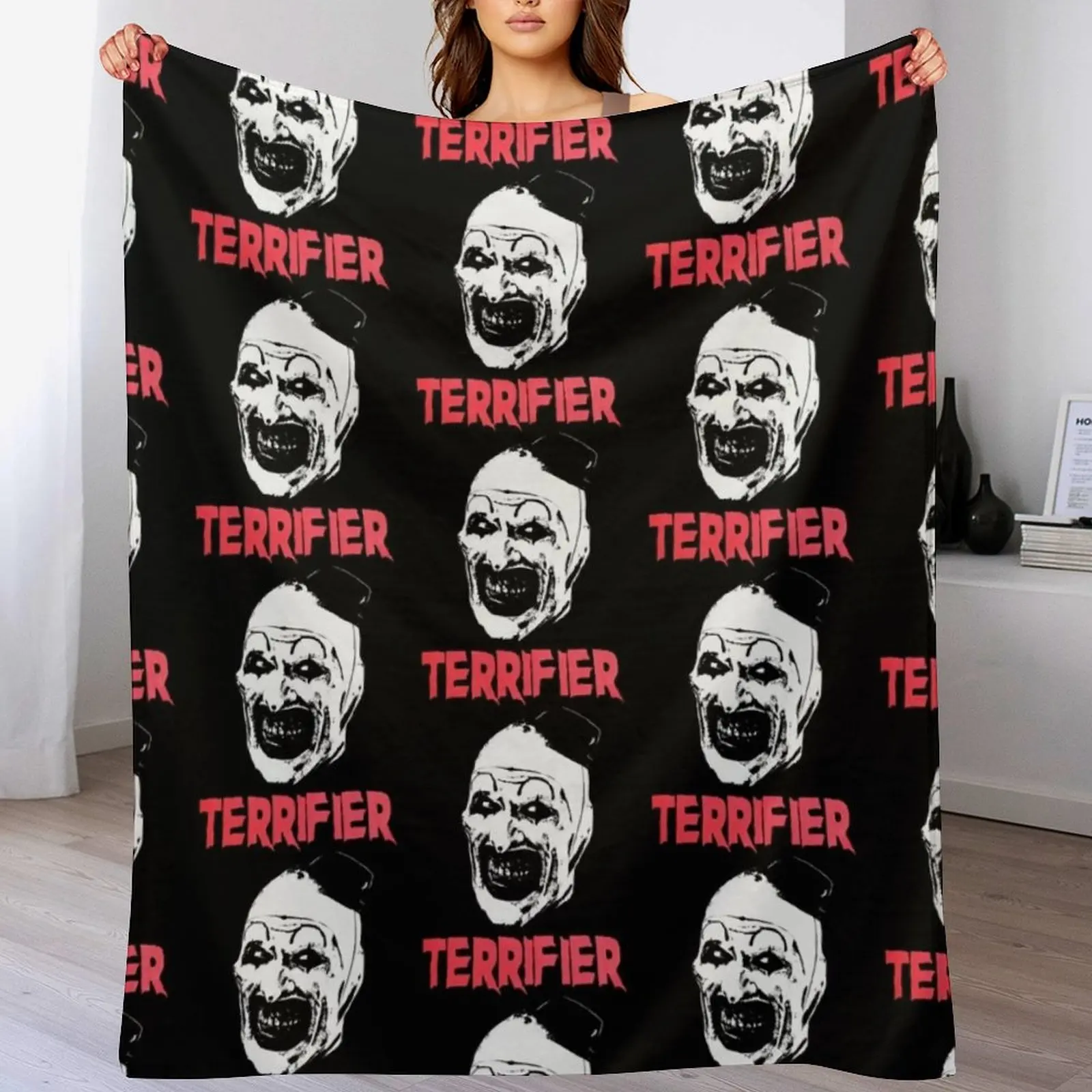 

Terrifier Clown Throw Blanket Beach Travel Blankets