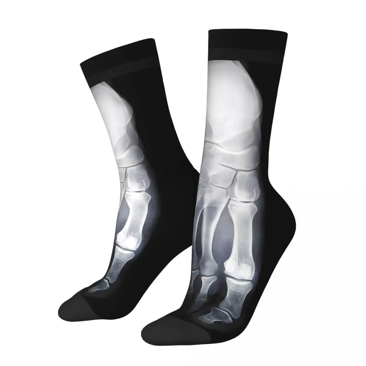 Calcetines de rayos X para hombre y mujer, medias divertidas, terroríficas, regalos de primavera, verano, otoño e invierno, novedad