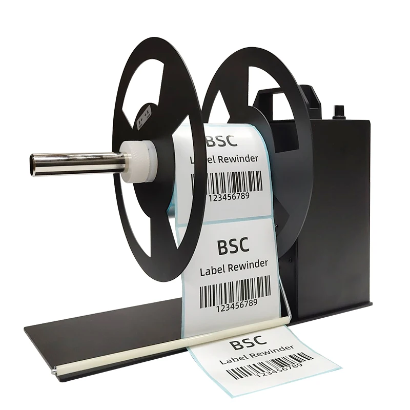 Large Torque Label Unwinder and Rewinder BSC A8 Rewinding Machine for Label 180mm Automatic Barcode Label Rewinder