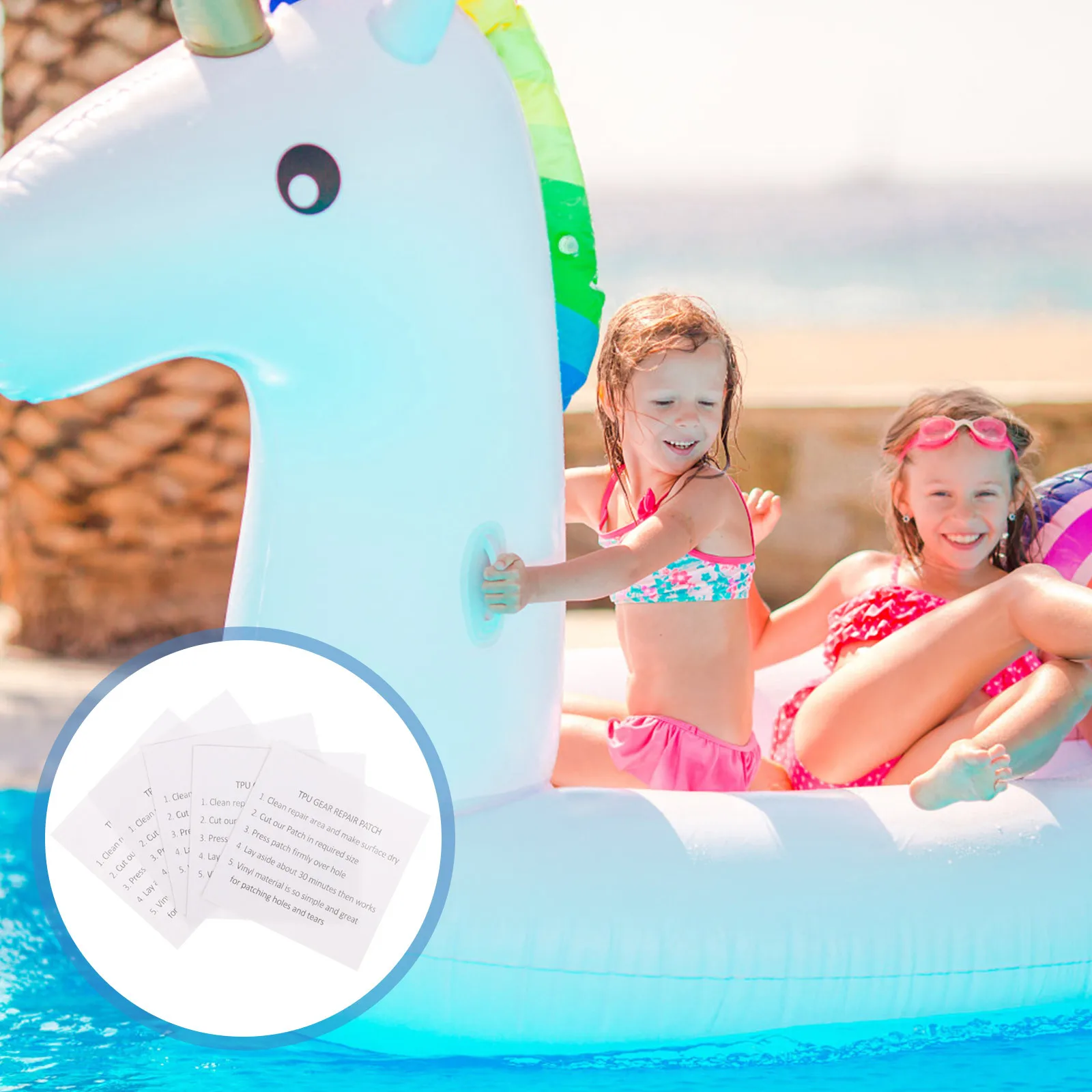 

25Pcs Tent Repair Patch Tpu Sturdy Self-Adhesive Leakproof Sticker for Inflatable Swim Ring Clothes Raincoat Repair