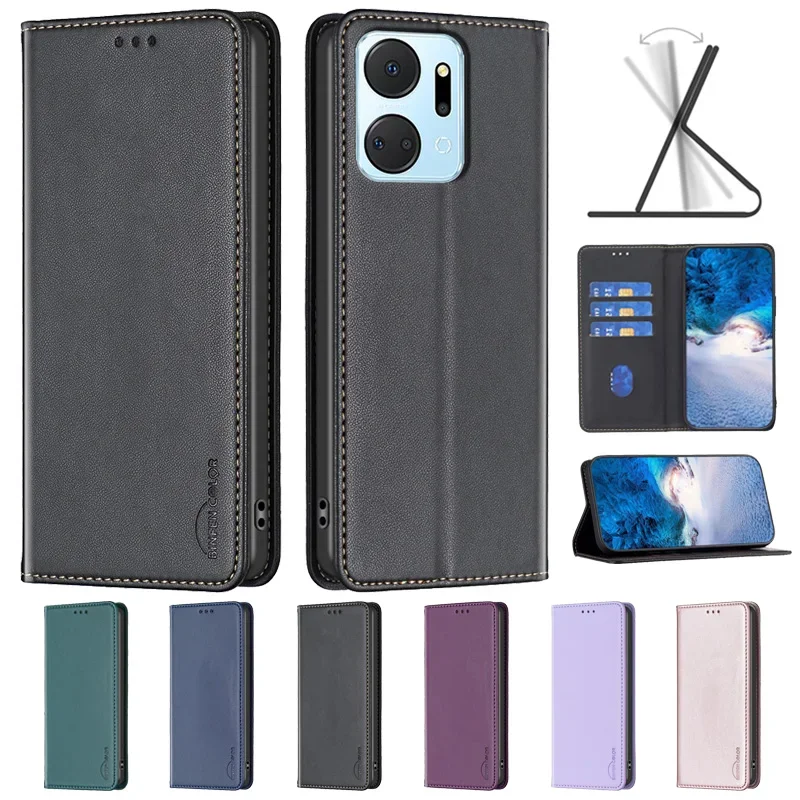 For Huawei Honor X7A Case HonorX7A Etui Luxury Magnetic Flip Phone Case on For Funda Honor X7A X 7A X6A Leather Card Cover Coque