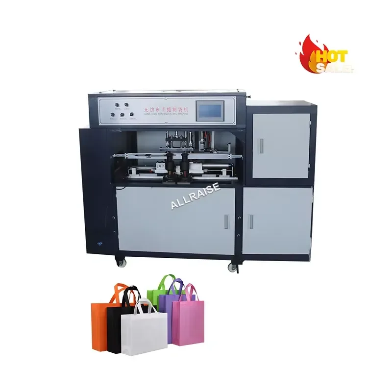 SFW Certificate Semi Automatic Double Non Woven Handle Attaching Machine Bag Handle Gluing Machine Non Woven Bag Handle