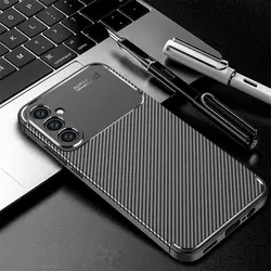 Luxury Business Case For Samsung Galaxy A34 5G Cover For Samsung A34 A14 A54 Coque Soft TPU Carbon fiber Phone Case Galaxy A34