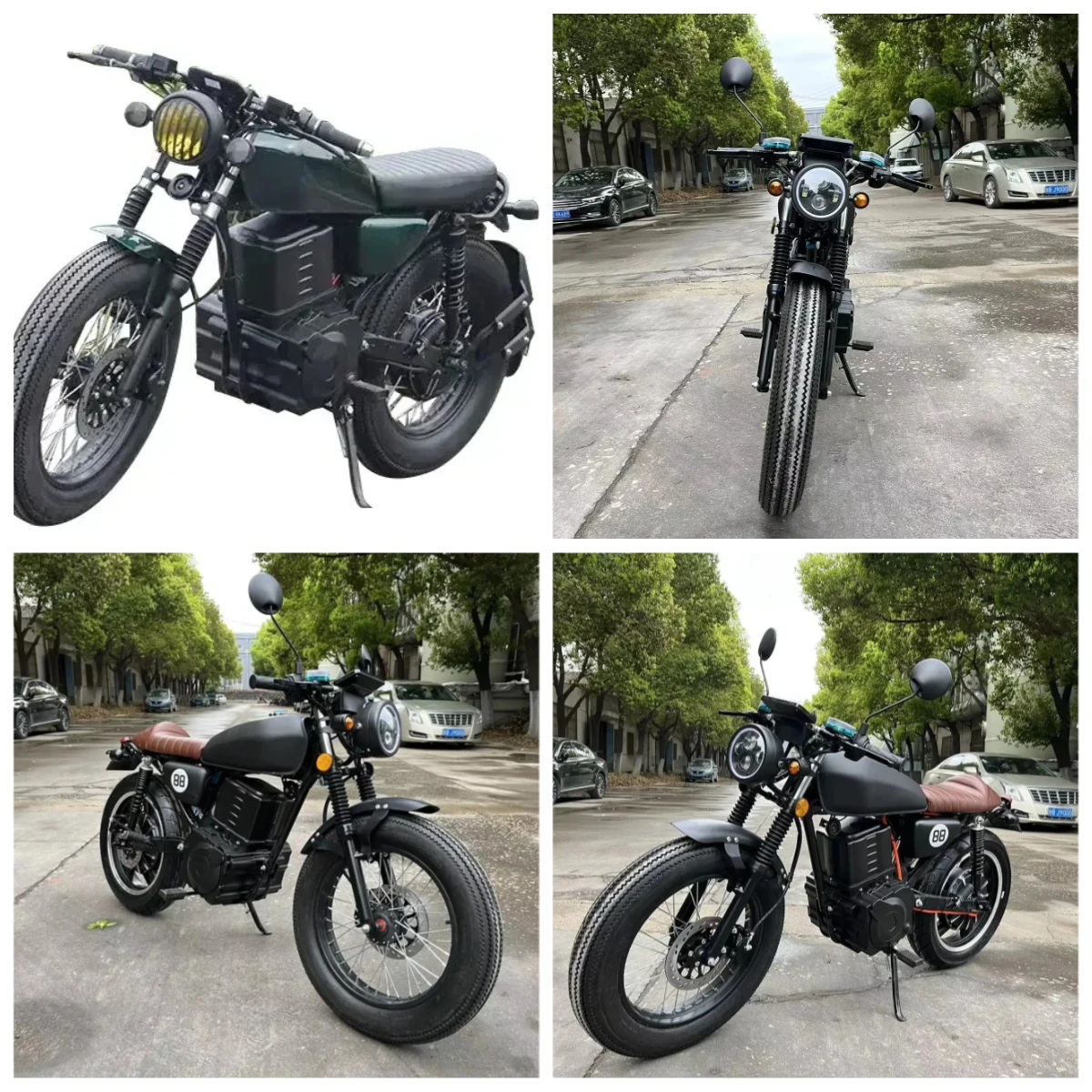 STROVAN The latest new energy lithium battery high speed 2024 Newest Urban Off-Road Retro Design Adult CG Electric Motorcycle